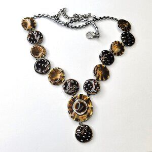 Brown Disc Necklace